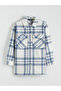 Lcw Modest Blue Plaid Oversized Women's Melton Shirt Jacket - 5