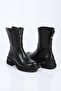 Laceless Zippered Genuine Leather Casual Boots 347-7614 Women's Boots - 8