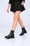 Laceless Zippered Genuine Leather Belt Buckle Detailed Casual Boots 347-7615 Women's Boots - 3