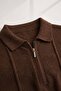 Boy's Zippered Polo Collar Ribbed Knit Sweater Trk11011 - 6