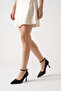 Women's Pointed Toe Zippered Thick Heeled Stylish Daily Boots - 5