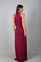 Women's Front Buckle, Slit, Halter Neck, Lined, Long Evening Dress - 4