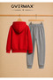 Children's Smile Printed Hooded Tracksuit Set - Ages 3-12 - 2