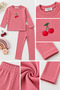 Girls' Ribbed Set Long Sleeve Top Leggings Bottom Printed Combed Cotton Kids' Set - 2