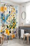 Sailboats and Lemons Patterned Bathroom Curtain, Shower Curtain, Bathtub Curtain 175X200Cm - 5
