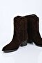 Laceless Genuine Leather Embroidered Cowboy Boots 346-1728 Women's Boots - 8