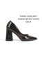 Stiletto Black Patent Leather Pointed Toe Covered Heel 9 cm Closed Shoes New Season - 2