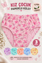 Girl's Com Panties 100% Cotton 3 Pieces (Seher Authorized Seller) Patterned Comfortable Panties Mixed Colors 3 Pieces – 0052