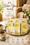 13938-1 Berrak Set of 6 Thin Striped Glass Coffee and Water Glasses – Soft Drink & Refreshment Glass 200 ml