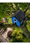 Wooden Decorative Bird House Nest, Nesting Box, Balcony, Garden Accessory (Blue 16X10X22 cm) - 4