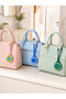 Strap Analog Portable Watch Bag Charm Daily Accessory Pink - 3