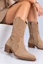 Laceless, Zipperless Genuine Leather Long Cowboy Boots 346-1682 Women's Boots - 3