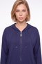 Women's Navy Blue Seasonal Front Zipper Hooded Sweatshirt Set with Stone Detail and Accessories - 4