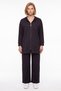 Women's Black Seasonal Front Zipper Hooded Sweatshirt Set with Stone Detail and Accessories