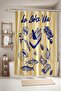 Yellow La Dolce Vita Patterned Bathroom Curtain, Shower Curtain, Bathtub Curtain 175X200Cm - 2