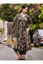 Brown & Gold Printed Viscose Angrakha Anarkali Kurta Set-ALV2268-Size:L-40-Inches