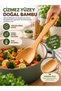 26cm Natural Bamboo Serving Spoon Pilaf Food Salad Spoon Wooden Kitchen Spoon - 5