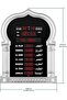 ساعة حائط للأذان مع شاشة LED للمنزل والمكتب - ساعة رقمية للزينة (فضية اللون) - 2