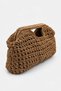 Women's Bag 100% Handmade Straw Raffia Handbag Knitted Textured Daily Bag - 2
