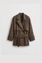 Women's Plaid Short Lined Trench Coat - 3