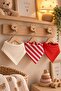Lumos Baby&Mom 3-Piece Baby Scarf Bib Set 100% Cotton Double Layer Soft Drool Bib - Red - 2