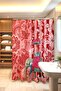 Red Ethnic Elephant Patterned Bathroom Curtain, Shower Curtain, Bathtub Curtain 175X200Cm - 3