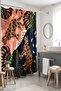 Pink Navy Blue Leopards Patterned Bathroom Curtain, Shower Curtain, Bathtub Curtain 175X200Cm - 5