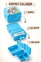1.4 L Illustrated Kids' Lunch Box - with Spoon and Fork - 2-Tier - Lunch Box Food Storage Container for School and Daycare - 3
