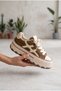 Women's Suede Thick Platform Sole Sneaker Lace-Up Comfortable Casual Sports Shoes High-Sole Walking Shoes - 2