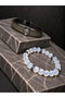 Men's Beaded Leather Bracelet Set Natural Stone Look Stylish Modern Design Daily Use Accessory - 2