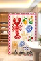 Red Shrimp Patterned Bathroom Curtain, Shower Curtain, Bathtub Curtain 175X200Cm - 3