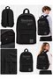 Black School Backpack Unisex Girls Boys Children Teenagers Daily Bag 45X33X14 cm - 2