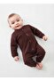 Hakim Collar Buttoned Soft Combed Cotton Blend Soft Textured Unisex Newborn and Baby Romper - Daily Comfortable Plum Clothing