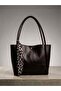 Women's Bitter Brown Multi-Compartment Zippered Faux Leather Shoulder Bag with Scarf Gift Bag - 3