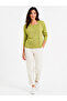 Square Collar Buttoned Knit Sweater - Mustard