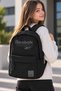 Black School Backpack Unisex Girls Boys Children Teenagers Daily Bag 45X33X14 cm - 7
