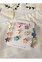 Box of 50 Soft Colored Floral Mini Hairpin Buckle Set for Girls - Clip-On Braided Hairpin Beads - 2