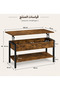 طاولة قهوة عصرية بتصميم أنيق ومصنوعة من الخشب الفاخر، مقاس 100×45 سم وقابلة للتعديل - 4