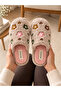 3-Pack Plush Home Slippers Colorful Floral Embroidered Closed Toe Soft Sole Winter Home Slippers Gift Stc1158 - 6