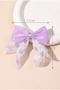 Set of 2 Pink Mini Stone Tulle Bow Girls' Hair Clips 7.5cm - Floral Tail Clip Hair Clips - 4