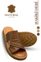 Genuine Leather Men's Slippers - Genuine Leather Men's Slippers with Soft Thick Soles 3D Tan - 3