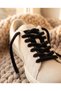 Black Plush Velvet Round Shoelaces 120 cm - 2