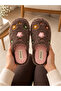 3-Pack Plush Home Slippers Colorful Floral Embroidered Closed Toe Soft Sole Winter Home Slippers Gift Stc1158 - 7