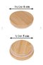6 Pieces Vacuum Bamboo Jar Lid Leak-Proof Cover 6 cm Spice Jar Lid - 2