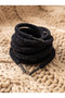 Black Plush Velvet Round Shoelaces 120 cm - 3