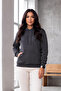 Women's Smoked Hooded Sweatshirt with Side Pockets, 3 Thread Count Soft Puff Fabric - 2