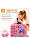 3+ Years Old Felt Training Book Montessori Educational Activity Toy Skill and Intelligence Development Children's Book 4 Pages Pink-Eng - 5