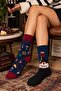 Wine Themed Patterned Unisex Socks - – Asymmetrical Wine Design 🍷 - 3