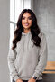 Women's Stone Hooded Sweatshirt with Side Pockets, 3 Thread Raster Soft Puff Fabric - 6
