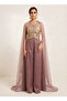 Women's Purple Halter Neck Embellished Ethnic Top & Palazzo Set - 2